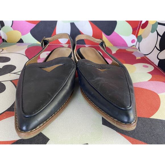 SPERRY Women's Saybrook Leather Slingback Mule Shoes Black 5.5 - Picture 5 of 8